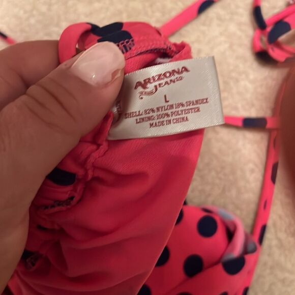 three Piece Pink Bikini 2 Tops and 1 Bottom. - Picture 4 of 6